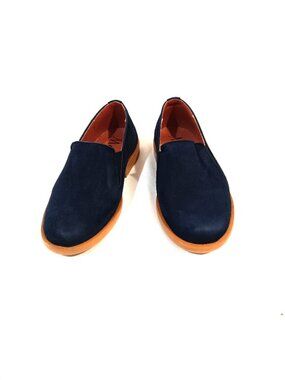 Manelli Girls Shoes Size 7 USA 24 EU New Loafers Slip On Flats Suede Navy Blue